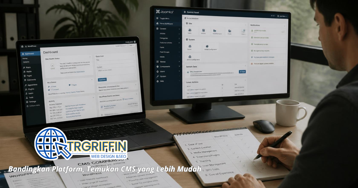 WordPress vs Joomla Mana Lebih Mudah Digunakan Wordpress vs Joomla untuk pembuatan website.